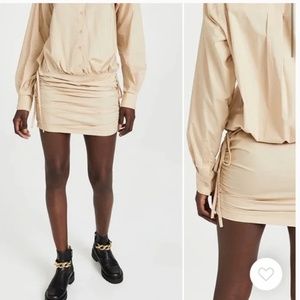 Lioness Ruched tan dress